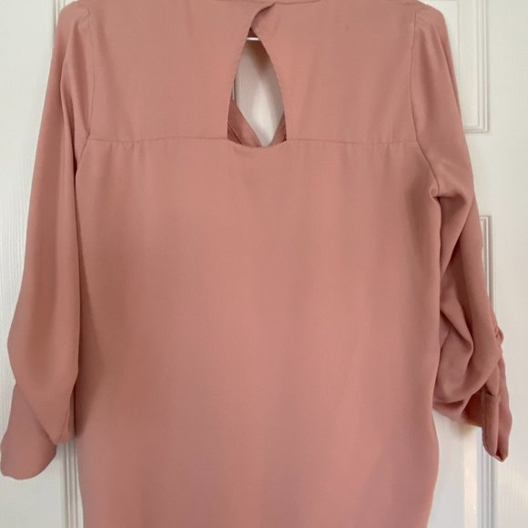 Lily Morgan Dusty Rose Long Sleeve Blouse Sz Medium - Picture 6 of 7